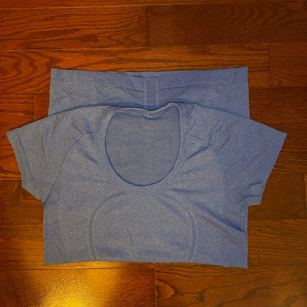Lululemon Swiftly Tech Blue Full Length Short Sleeve
